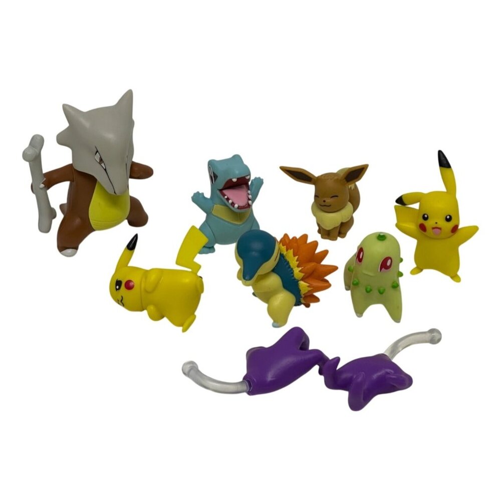 Pokémon Battle Figure 8-Pack Collectible Set Pikachu Eevee‎ Cyndaquil Totodile